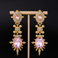 Earedge - Ornate Geometric Drop Style Stud Earrings