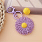 Sunflower keychain displayed on a white background showing full design