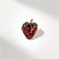 Brovia - Strawberry Rhinestone Accent Brooch Pin