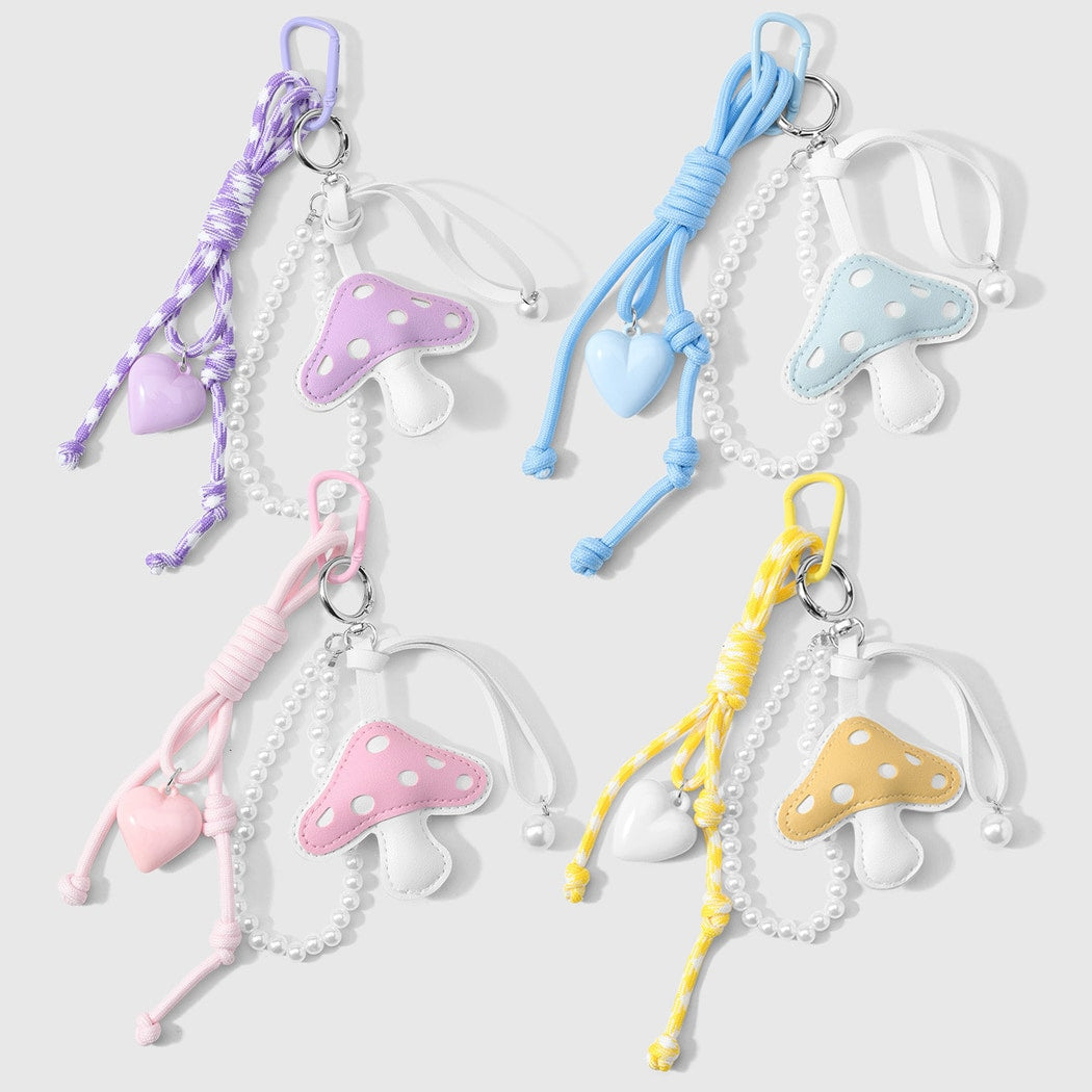 Keypus - Fresh Decorative Mushroom Heart Keychain