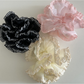 Gifty - Double Layer Lace Trim Organza Scrunchie