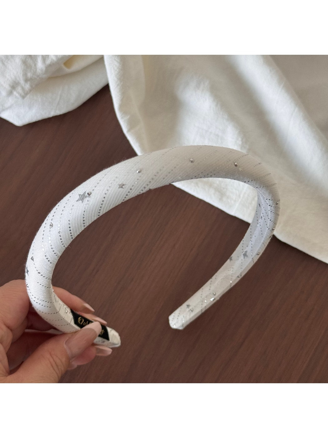Gifty - Irregular Sparkly Fabric Covered Women's Headband