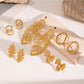 Earedge - Elegant Golden Nature Style Earrings