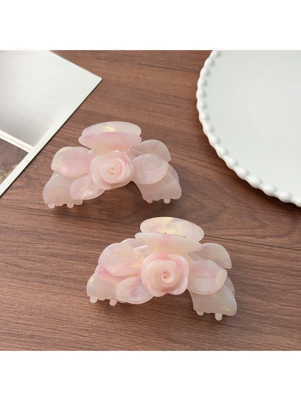 Beau - Elegant Pink Acetate Hair Clip