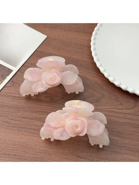 Beau - Elegant Pink Acetate Hair Clip