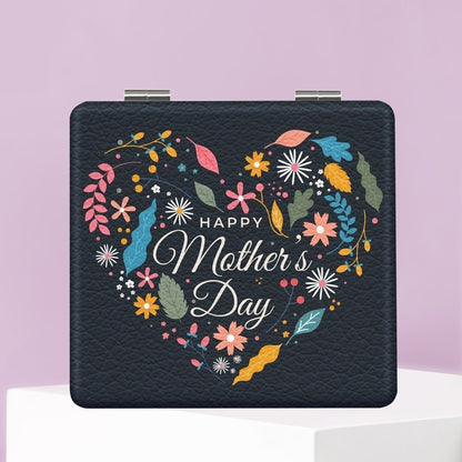 Mirroray - Floral PU Folding Makeup Mirror