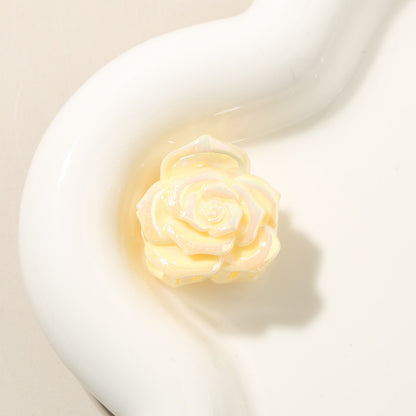 Beau - Glossy Rose Flower PS Hair Claw Clip