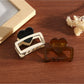 Beau - Heart Cutout Square Hair Claw Clip
