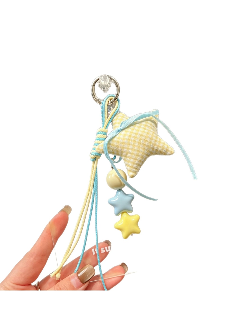 Keypus - Sweet Cartoon Moon and Star Pendant Keychain