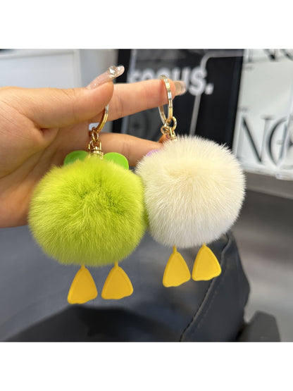 Keypus - Fluffy Duck Keychain For Bags Backpacks