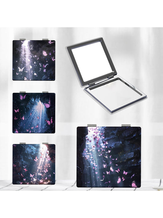 Mirroray - Butterfly Print Portable Touch Up Mirror