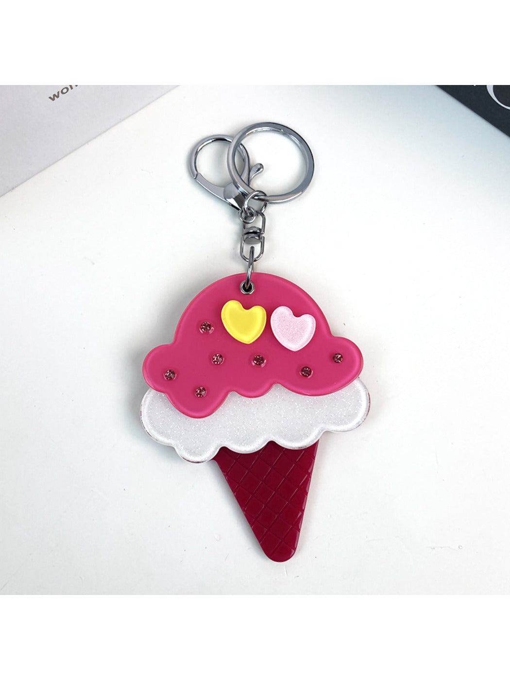 Keypus - Ice Cream Acrylic Mirror Keychain