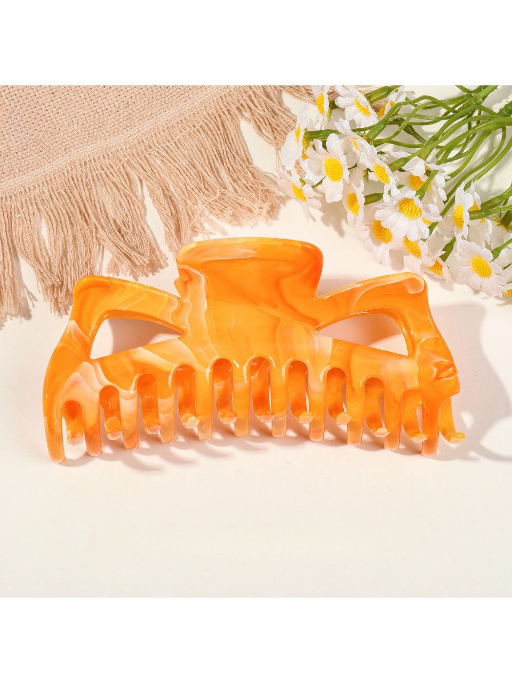 Beau - Elegant Marble-Patterned Shark Hairpin