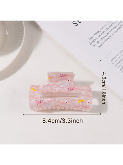 Beau - Elegant Plaid Square Hair Claw Clip