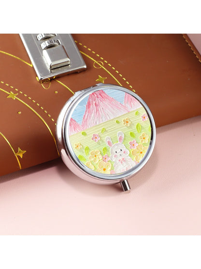 Mirroray - Cute Triple Compartment Round Compact Mirror