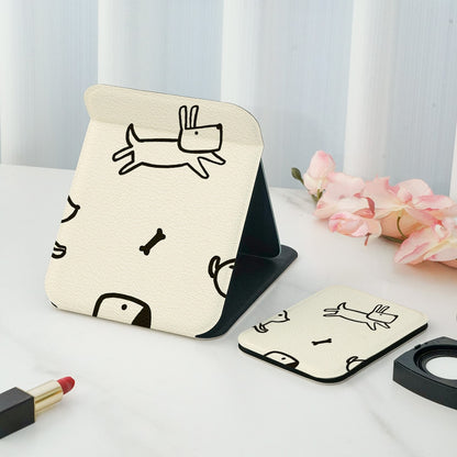Mirroray - Folding Animal Print Desktop Makeup Mirror