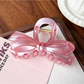 Beau - Large Bow Ring Detail Geometric PC Claw Clip