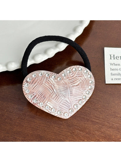 Gifty-Heart Acetate Hair Clip Ponytail Holder Edge Clip