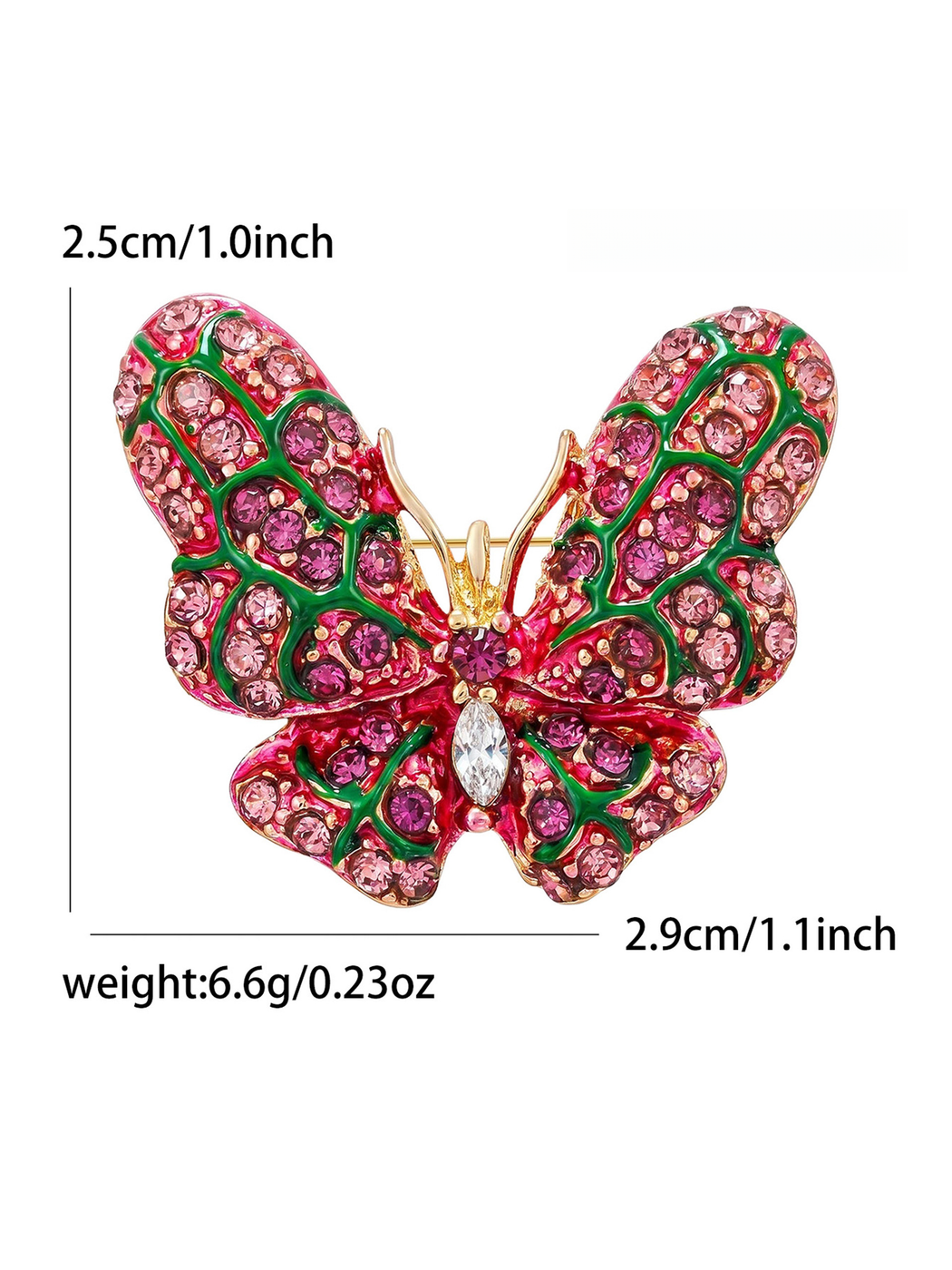 Brovia - Butterfly Shape Alloy Accent Brooch