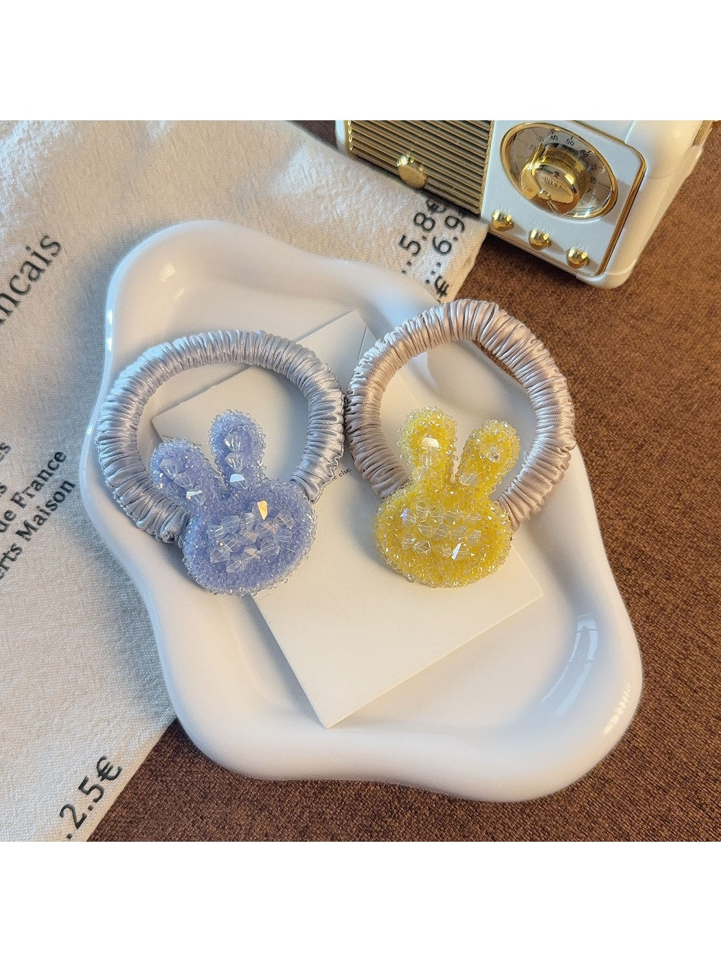 Gifty - Cute Bunny Detail Elastic Hair Tie