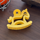Beau - Openwork Rocking Horse Plastic Claw Clip