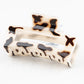 Beau - Leopard Print Openwork Square Claw Clip