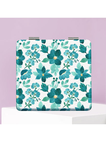 Mirroray - Floral Print Foldable Pocket Makeup Mirror