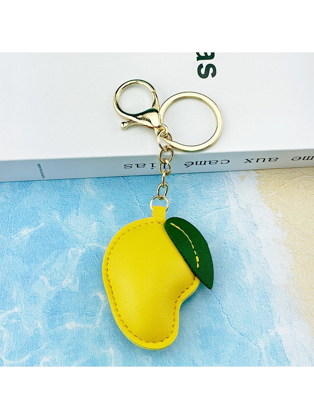 Keypus - Mango Shape Alloy and PVC Bag Charm Keychain