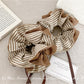 Gifty - Striped Khaki Hair Tie