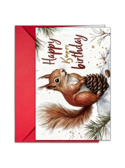 Carduria - Ink Style Animal Birthday Card