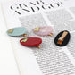 Beau - Oval Acetate Bear Detail Duckbill Hair Clip