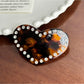 Gifty-Heart Acetate Hair Clip Ponytail Holder Edge Clip