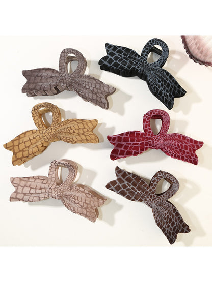 Beau - Vintage Leopard Print Bow Claw Clip