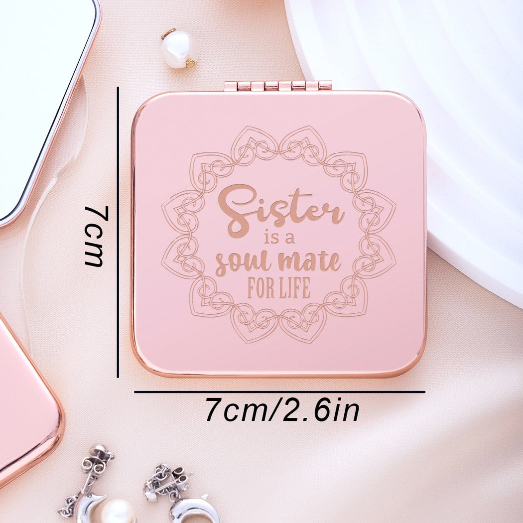 Mirroray - Square Folding Glass Compact Makeup Mirror