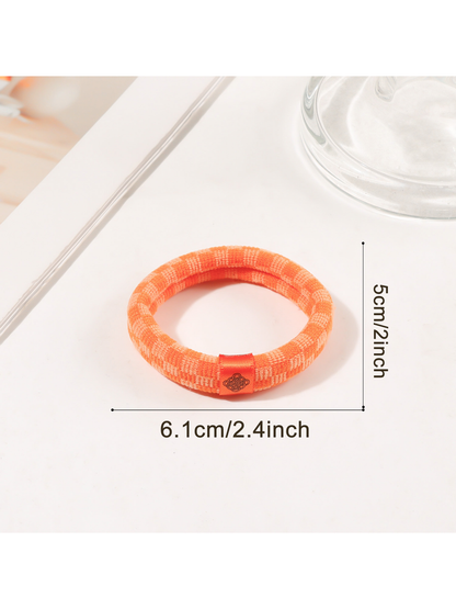 Gifty - Plaid High Elastic Ponytail Hair Tie