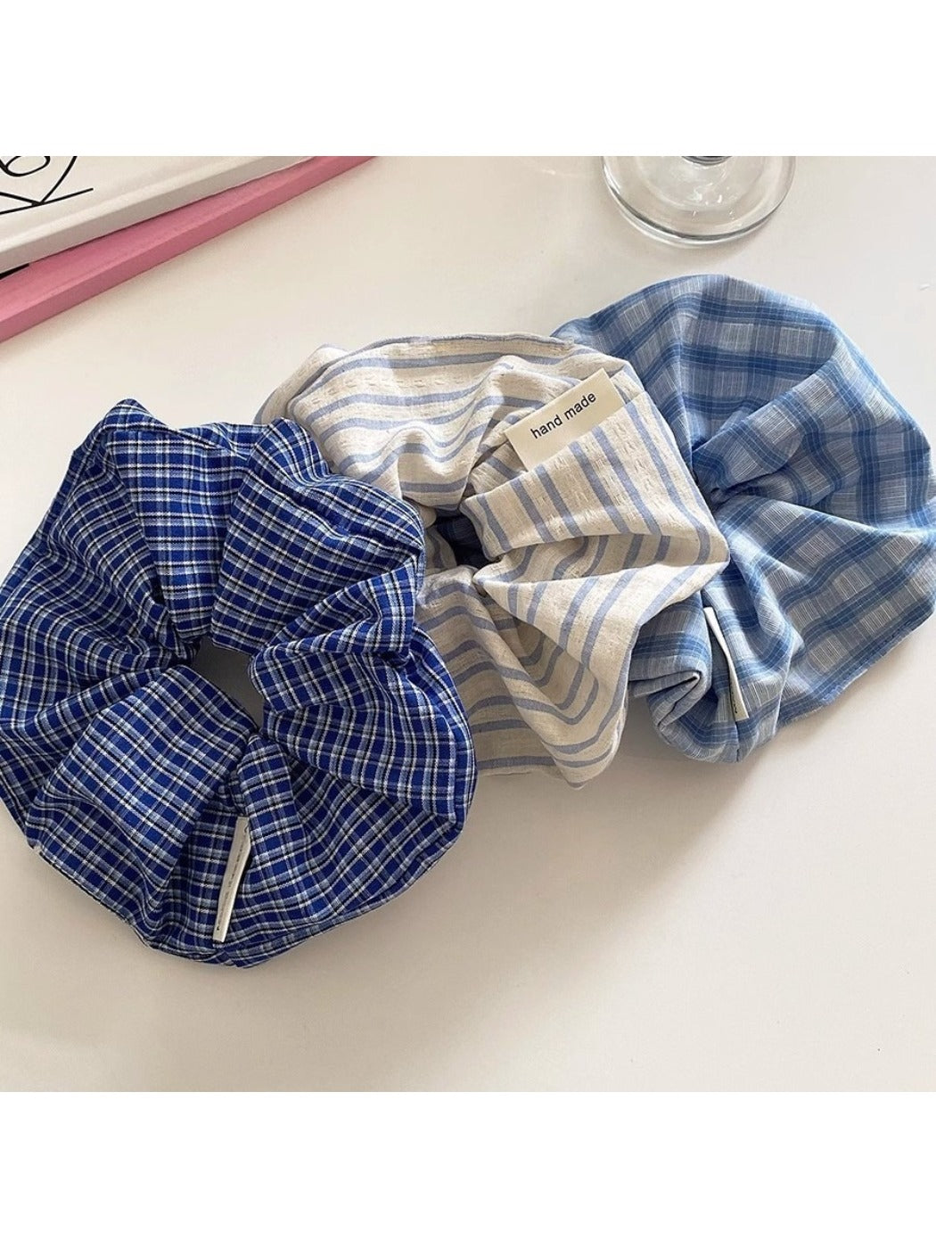 Gifty - Retro Blue Checkered Hair Loop