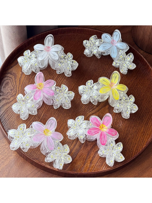 Beau - Candy Color Flower Hair Claw Clip