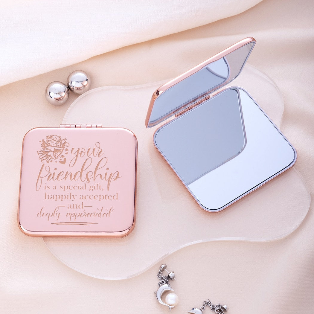 Mirroray - Square Alloy Folding Travel Makeup Mirror
