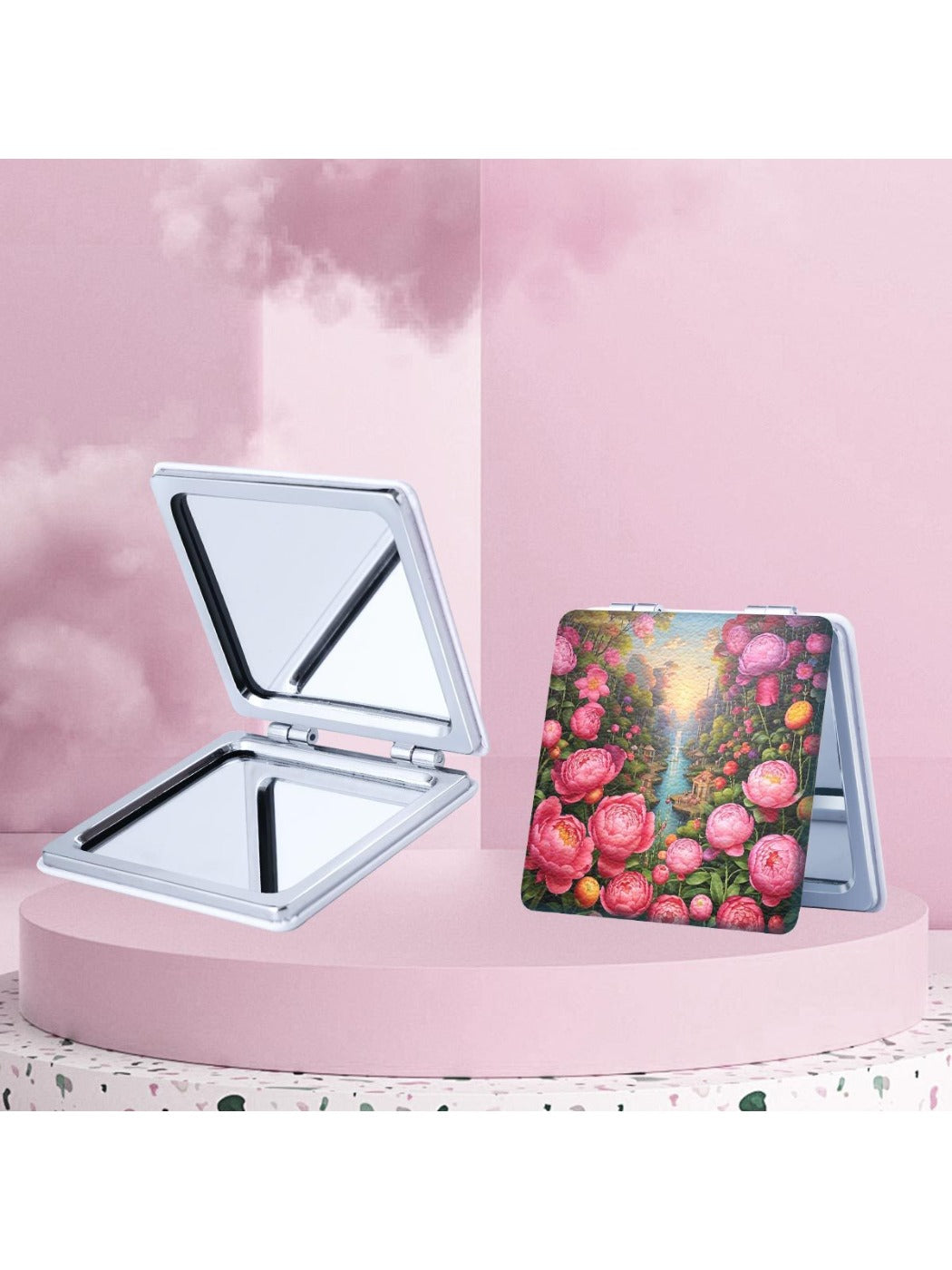 Mirroray - Lightweight Flower Pattern Makeup Mirror