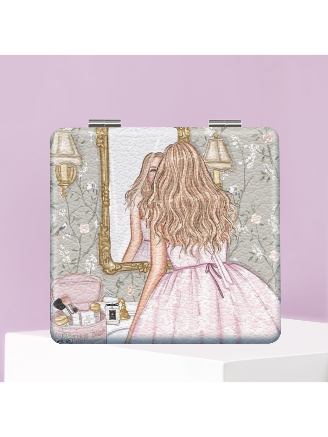 Mirroray - Cartoon Girl Portable Folding Makeup Mirror