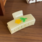 Beau - Floral Rectangular Acetate Claw Clip