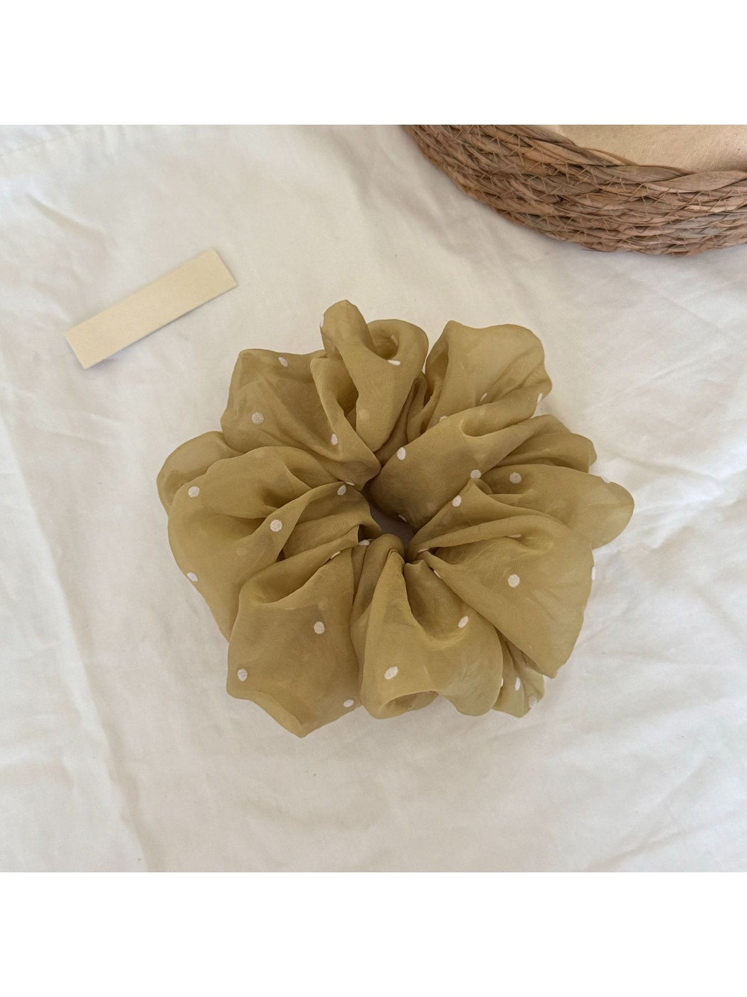 Gifty - Polyester Polka Dot Mesh Hair Tie Scrunchie