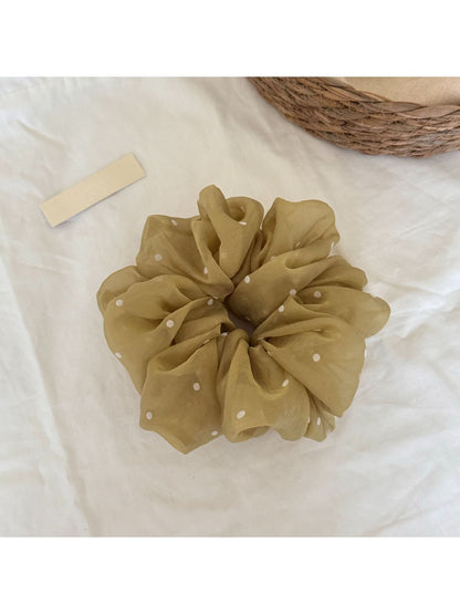 Gifty - Polyester Polka Dot Mesh Hair Tie Scrunchie