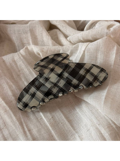 Beau - Black Striped Hair Claw Clip