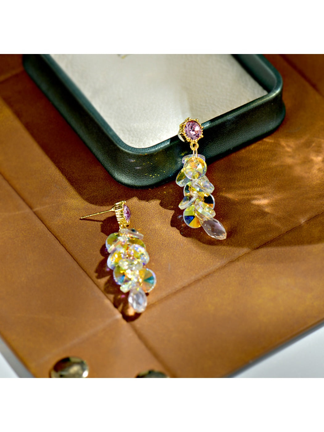 Earedge - Elegant Bead And Tassel Drop Earrings