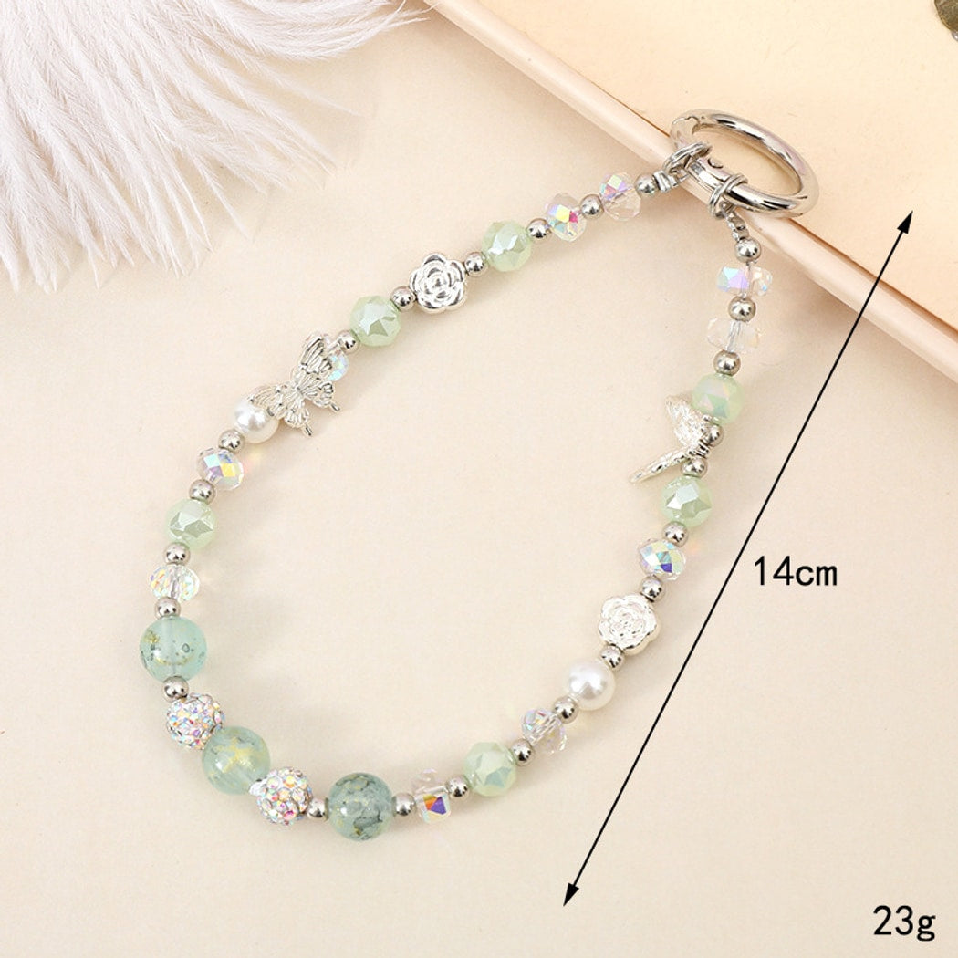Keypus - Butterfly Flower Beaded Keychain
