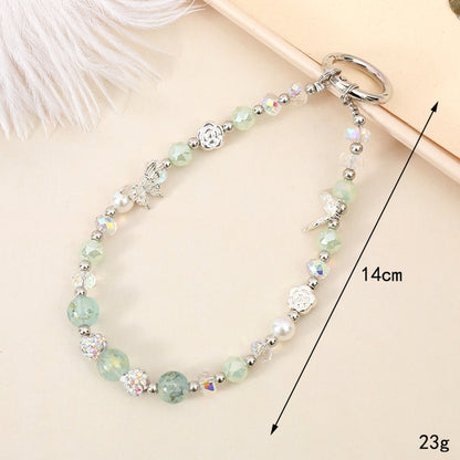 Keypus - Butterfly Flower Beaded Keychain