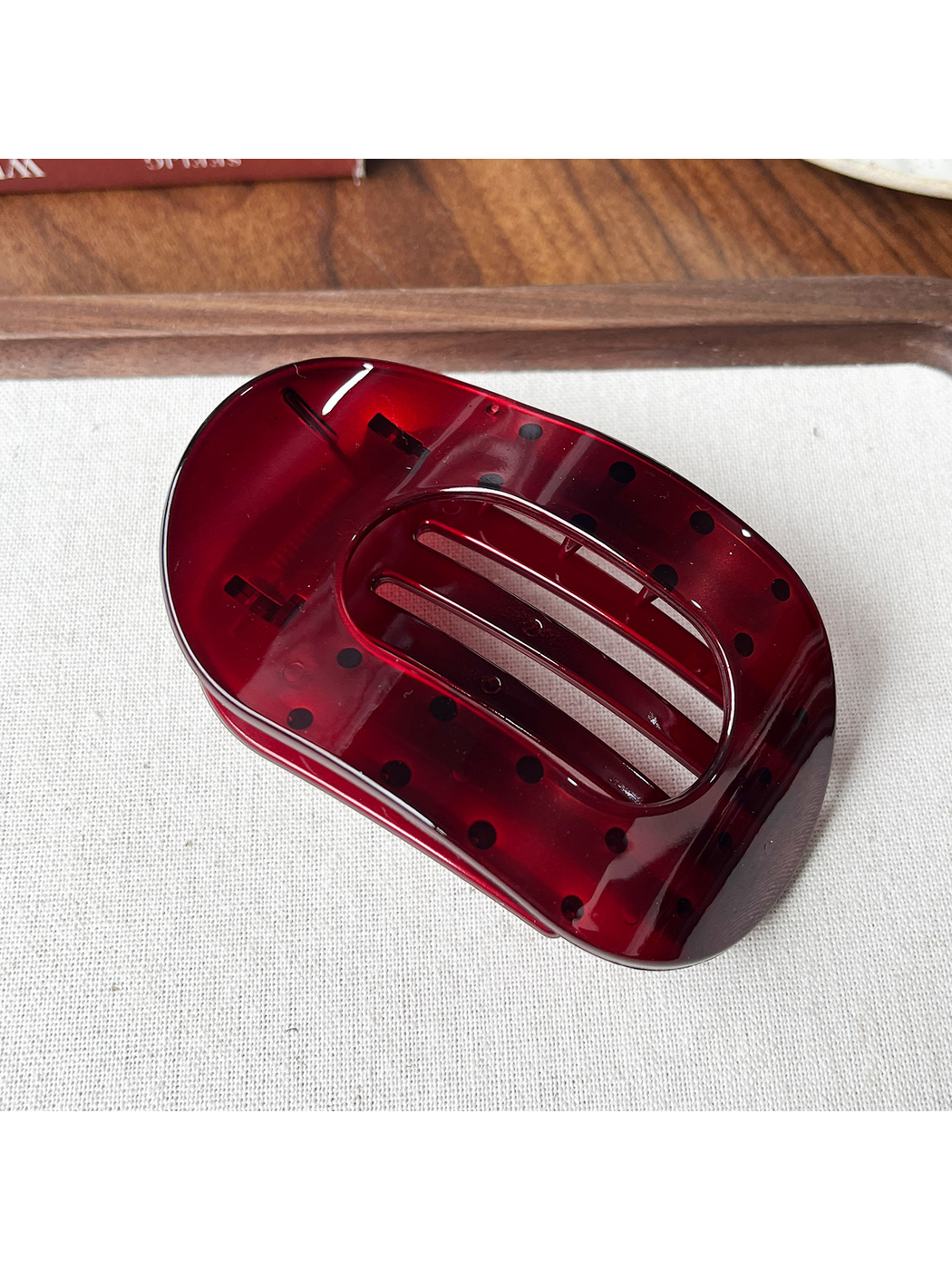 Beau - PC Bow Accent Geometric Ring Hair Claw Clip
