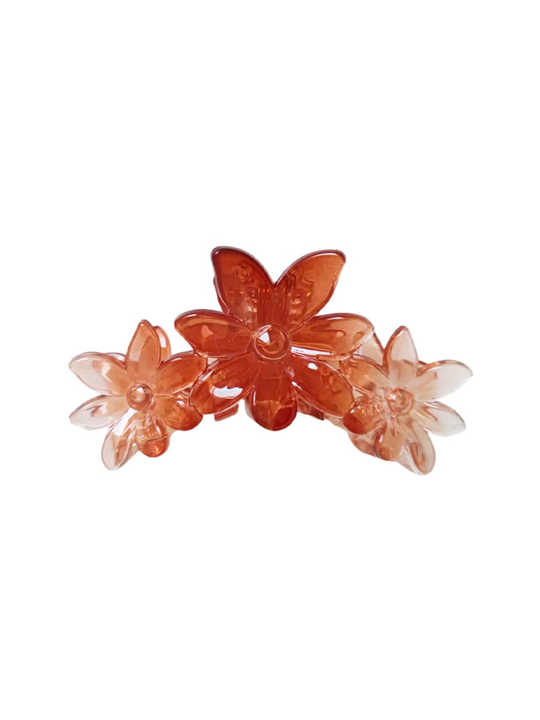 Beau - Gradient Flower Shaped Plastic Alloy Claw Clip