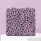 Mirroray - Pink Purple Leopard Print Square Compact Mirror
